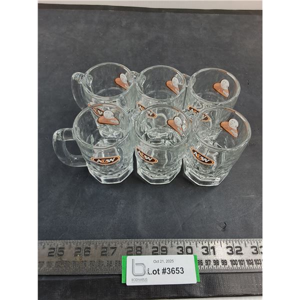 (6) A&W Baby Glass Mugs