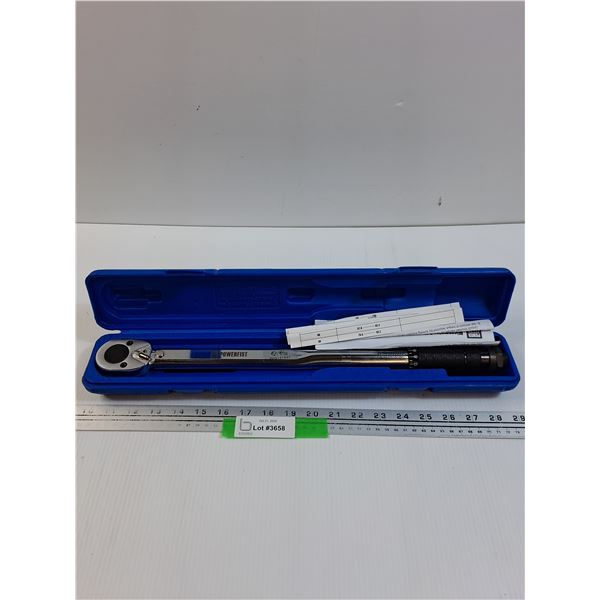 Power Fist 1/2" Drive Torque Wrench w/Case