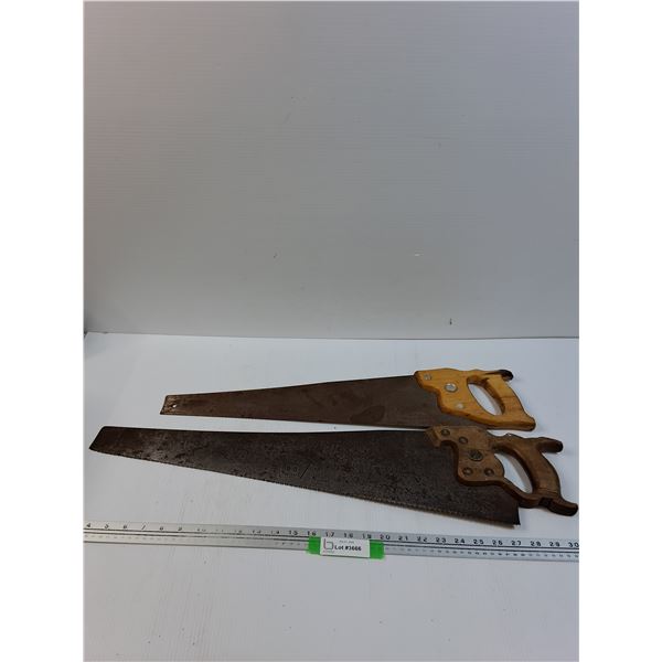 (2) Hand Saws - 29" & 24" - PICK UP