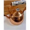 Image 2 : Wooden Crate - 18" x 9.5" x 12" & Copper Style Kettle