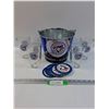 Image 1 : Toronto Blue Jays Ice Bucket, (4) Glasses & Coasters Set