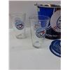 Image 2 : Toronto Blue Jays Ice Bucket, (4) Glasses & Coasters Set