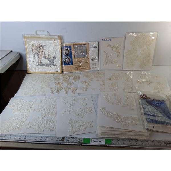 Lace Appliques, Cross Stitch Kits, Misc.
