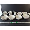 Image 1 : Stoneware Dish Lot- Mugs, Bowls, Creamer