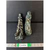 Image 1 : (2) Eskimo Figurines Up to 8.75" Long