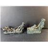 Image 2 : (2) Eskimo Figurines Up to 8.75" Long