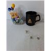 Image 3 : Ceramic Figurines, RCMP Mug, Avon Jewelry
