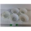 Image 1 : (5) Fire King Bowls 7" No Pattern, (1) Lid