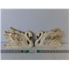 Image 1 : (2) Decorative Chalkware Swans 9.75" Long