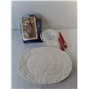 Image 2 : Glass Vase 11", Turkey Tray 16.5", Candleholders,, Misc.