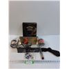 Image 1 : Allen Keys, (2) Fram Oil Filters, Electrical, Jack Daniels Metal Box