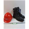 Image 1 : Viberg Leather Work Boots - Size 10.5 D (Insulated) & Hard Hat