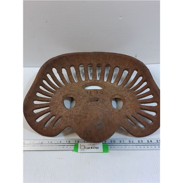 Cast Iron Tractor Seat - 16" x 15" - PICK UP ONLY