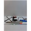 Image 1 : Lot: Tire Iron, Welding Rods, 15" Planer Blades, Airhammer, Coping Saw