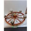 Image 1 : * Wagon Wheel Chandelier - 24" x 8"-Cannot Ship