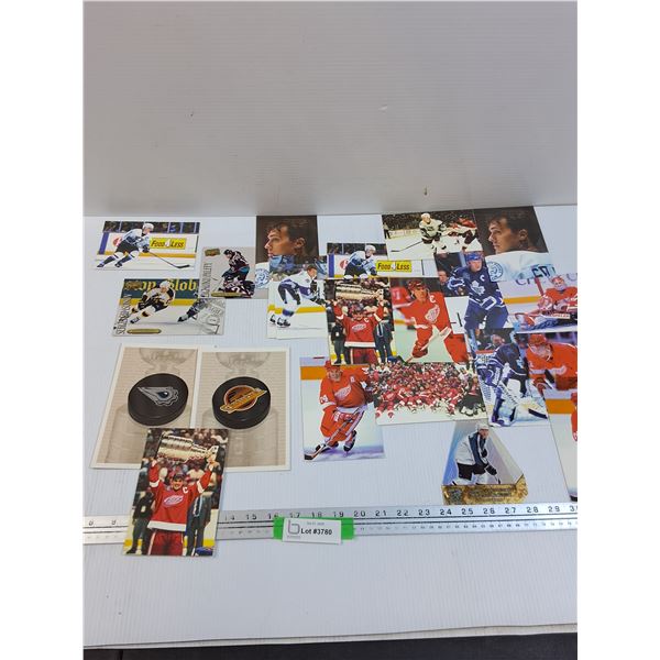 Various Hockey Pictures - 5" x 7" - Detroit Red Wings, Maple Leafs, Misc