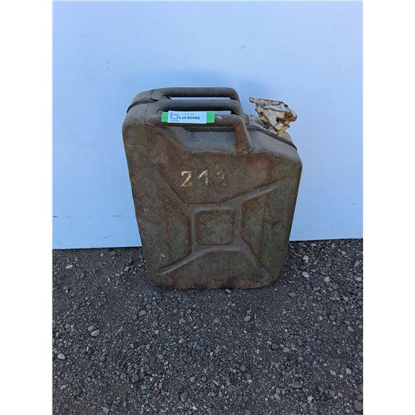 ** Vintage 1968 Military Issued Steel Gas Can - PICK UP