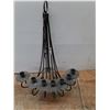 Image 2 : * Metal 8-Bottle Wine Rack, Metal 7-Candle Ceiling Fixture - PICK UP ONLY