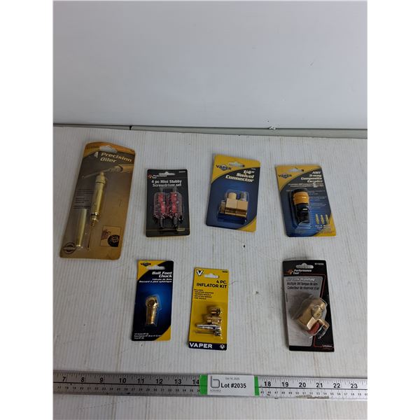 Precison Oiler, Mini Screwdriver Set, 1/4" Swivel Connector, 3-Way Composite Coupler, Misc