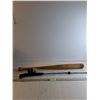 Image 1 : Louisville Slugger Wooden Baseball Bat 30'"/ Fishing Rod And Reel (As Is)Bat - PICK UP