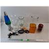 Image 1 : Lava Lamp, Glass Vases, Candle, Stones - PICK UP ONLY