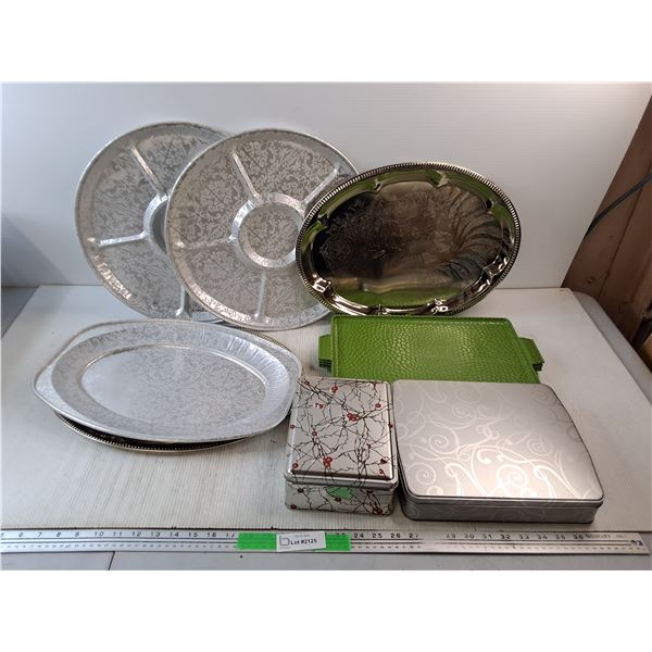 Metal Platters, Plastic Trays, Metal Boxes