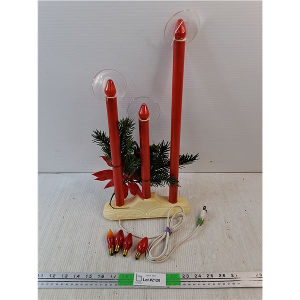 Light Up Christmas Candle Decoration - Powers On, As Is - PICK UP