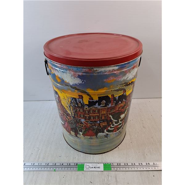 Christmas Metal Bucket 15" x 12"