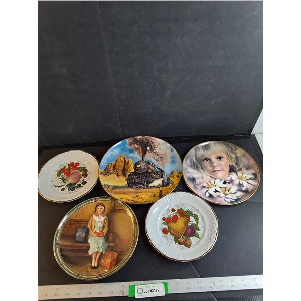 (5) Plates - 7 1/2" to 10 1/2"