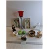 Image 1 : Salt And Pepper Shakers/ Candle Holder 13 1/2"/ Wine Glass Markers/ Misc.