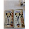 Image 4 : Salt And Pepper Shakers/ Candle Holder 13 1/2"/ Wine Glass Markers/ Misc.