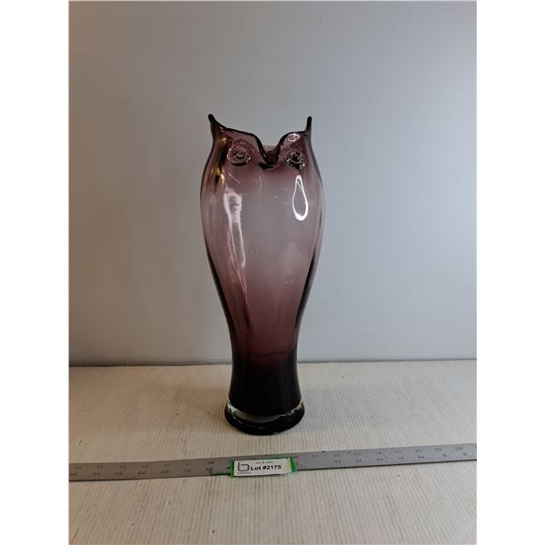 Glass "Owl" Vase 16" High