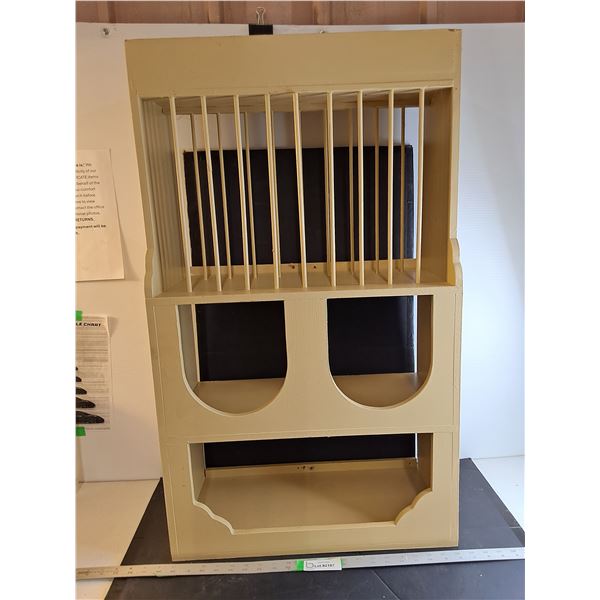 *Wooden Plate Rack ( Ht- 35" x Depth- 10 5/8" x W- 20 3/4") - PICK UP ONLY