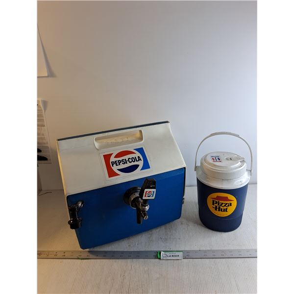 Beverage Dispenser Cooler 14" x 14" x 10"/ Pepsi Beverage Dispenser