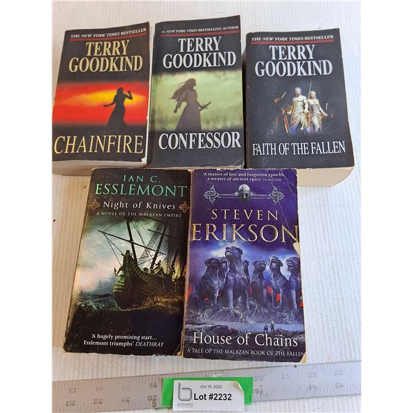 (5) Books - Terry Goodkind/ Steven Erikson