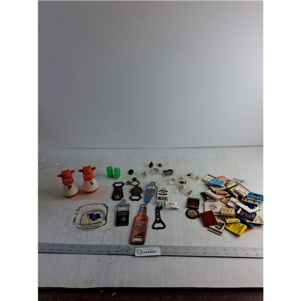 Pins/ Salt And Pepper Shakers/ Matchbooks/ Bottle Openers
