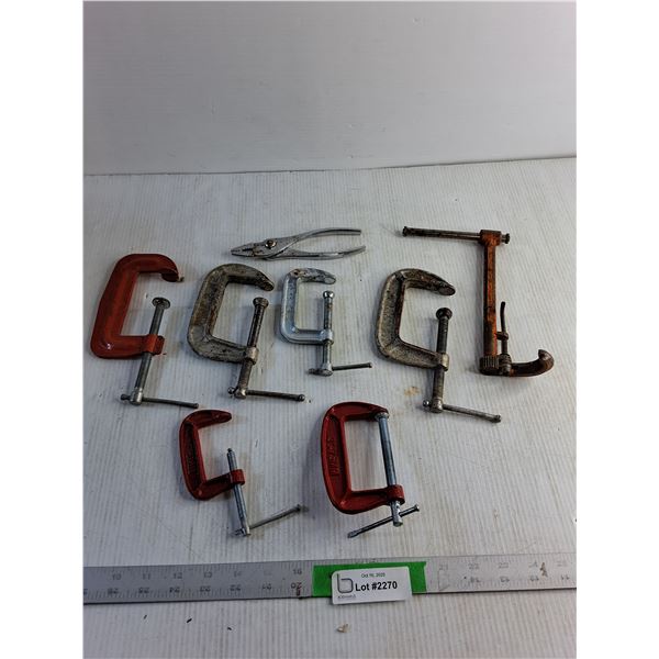 C Clamps - (Assorted Sizes)/ Pliers/ Misc.