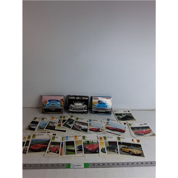 (3) Classic Vehicle Calendars 2021-2023, Vehicle Collector Cards