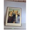 Image 1 : American Gothic Print by Grant Wood 24x 30" - PICK UP