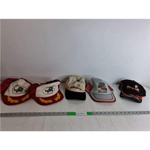 (5)  Baseball Caps; Dragons Car Cub, Misc