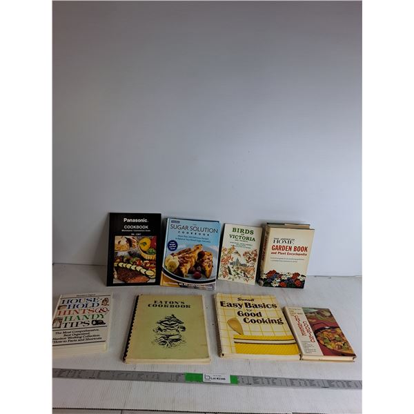 (8) Books; Cookbook x5  Garden Book, Etc