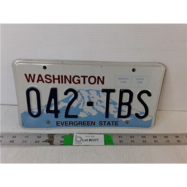 Washington License Plate