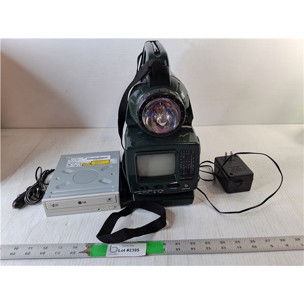 Coleman TV Lantern- As Is & DVD Rewriter- Untested