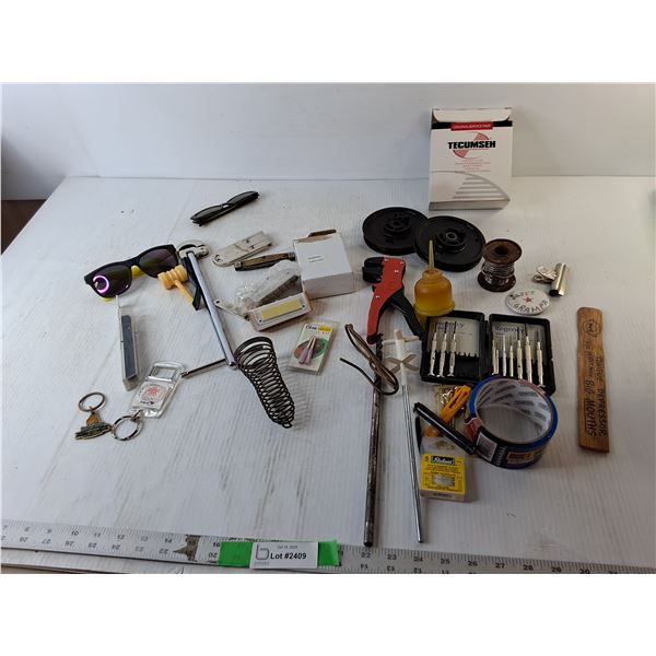 (2) Recoil Starter Pulleys, Precision Screwdriver Set, Duct Tape, Misc.