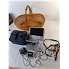 Image 2 : Portable DVD Player- Powers On, Woven Basket, Security Light- As Is, Flashlight