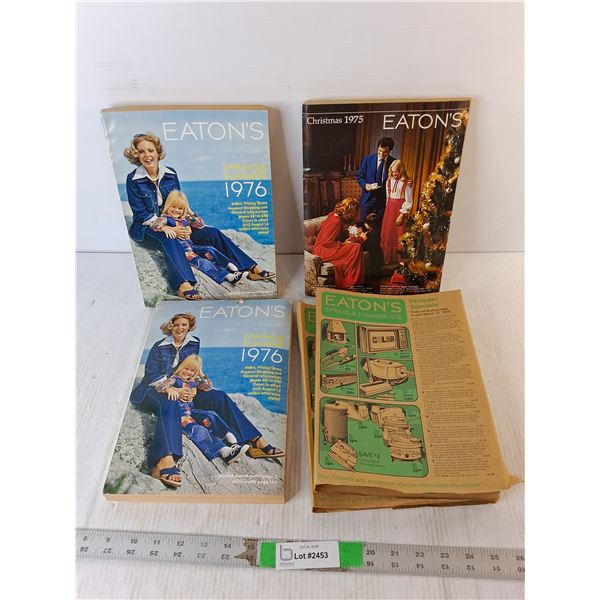 (3) Eaton's Catalogues- Christmas 1975, Spring/Summer 1976