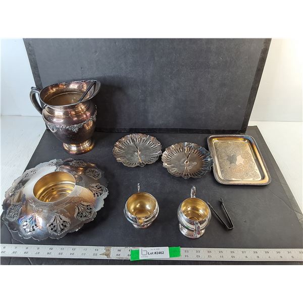 Copper & Silver Plated Dish Lot