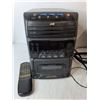 Image 2 : JVC Radio/Cassette/CD Player with Remote & (2) Speakers- Powers On