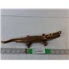 Image 1 : Brass Alligator Figurine 12.75" Long