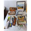Image 3 : USB Stick, Toy Gun with Holster, Leather Case with Brushes, Misc.